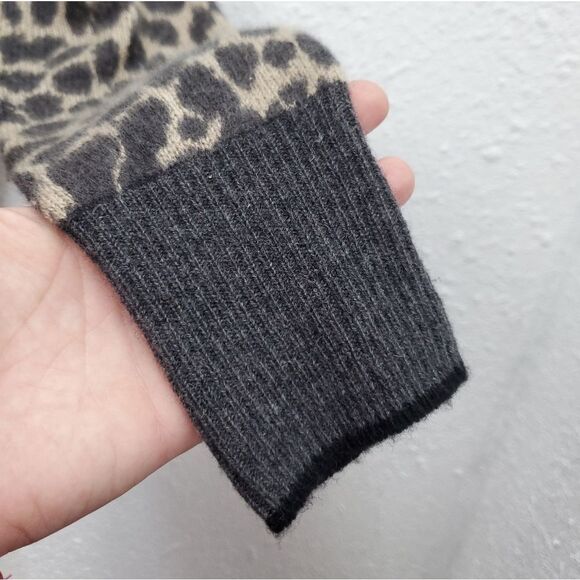 WHITE + Warren 100% Cashmere Cheetah Leopard Print Cardigan - Picture 4 of 11